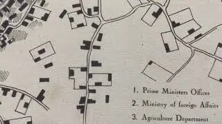 Old city map of Amman, Jordan, 1953 | SKU: 193099