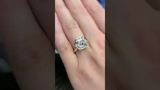 Hexagonal Diamond Engagement Ring | Custom by Mikado