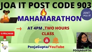 MAHAMARATHON CLASS / HPJOA(IT) / JOA(IT) CRASH COURSE / BASED ON PAPER PATTERN  / BY POOJA