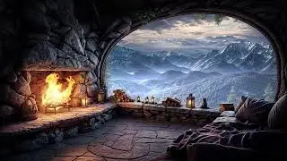 Sleep in a Cozy Cave &ndash; Crackling Fire, Howling Winds & Droplets