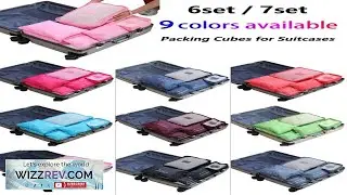 6 7 Set Packing Cubes For Suitcases Travel Luggage Packing Organizers Shoe Bag
