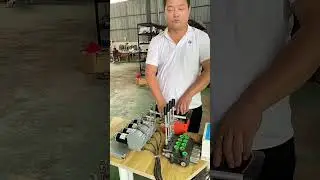 4 lever #Joystick #hydraulic valve #wireless #remote #control #crane