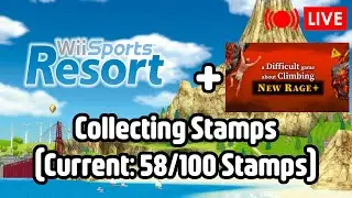 LIVE | Collecting ALL Stamps in Wii Sports Resort (Current: 58/100), then climbing