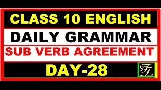 Subject-Verb Agreement -1 | English Grammar | Class 10 BSE Odisha English Grammar | Day-28