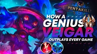 S11 1000 IQ Veigar - DOMINATING the game with ACTIVE thinking