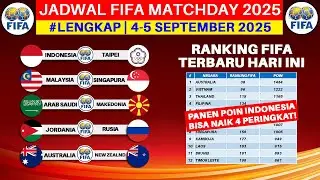 Jadwal FIFA MATCHDAY 2025 - Timnas Indonesia vs China Taipei - Ranking FIFA Terbaru 2025