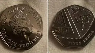 UK 2021 SHIELD 50 Pence Coin - UK 2021 50p Coin FIRST LOOK!