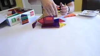 PicassoTiles Building a DINOSAUR!! Magnet Building Tiles Clear Magnetic 3D Building Blocks Playset