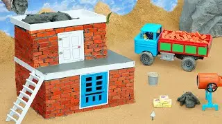 DIY Making Modern Brick House With Balcony and Stairs &ndash; Science Project