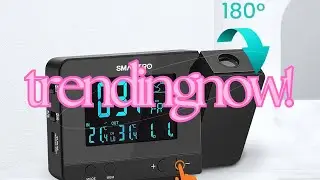 Wake Up Smarter! Projection Alarm Clock with Weather & USB Charging 🌙🔋