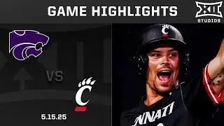 Kansas State vs. Cincinnati (5.15.25) Highlights | 2025 Big 12 Baseball