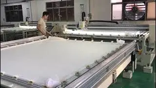 Automatic Quilt Frame Loader working video/自動フレームチェンジャ