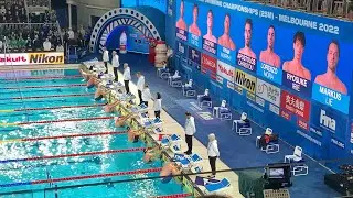 Men&rsquo;s 100m Backstroke Semi-Final 2 - 2022 FINA World Short Course Swimming Championships