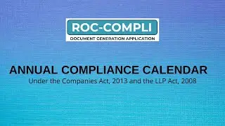 Annual Compliance Calendar under Companies Act, 2013 and LLP Act, 2008