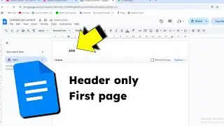 Google Docs Header Only On First Page | How To Add Header Only On First Page Google Docs