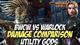Black Widow Claire Voyant Vs Warlock Damage Comparison | Utility Gods | Marvel Contest Of Champions