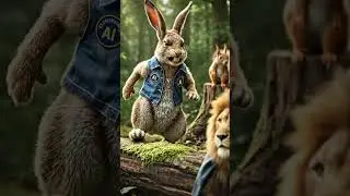 Смелый заяц и неожиданная развязка! 😂🐰🦁