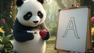 Panda Writing A | Learn ABC with Panda | #theshiningminds