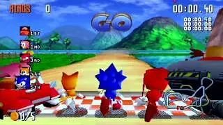 Sega Saturn - Scart to Component to HDMI (TEST) - Sonic R