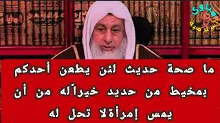 ما صحةحديث لئن يطعن أحدكم في رأسه بمخيط من حديد خيراًله من أن يمس إمرأةلا تحل له؟الشيخ مصطفى العدوي 