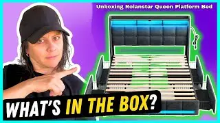 Unbox A Unique Rolanstar Bed with Style, LED Lights, Charging Station & Storage!