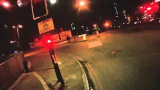 Bow Roundabout 25th Feb 2015 PM - person on bike doesn't use facility