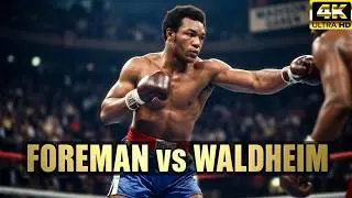 George Foreman vs Don Waldheim | KNOCKOUT Highlights Boxing Fight | 4K Ultra HD 