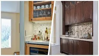 75 Small Home Bar With Mosaic Tile Backsplash Design Ideas You'll Love 🔴