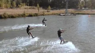 Triplette &agrave; l'Avensan Cable Park