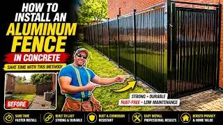 How to Install an Aluminum Fence in Concrete – Save Time with This Method!