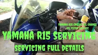 Yamaha R15 V3 engine oil ? oil filter change diy #Balram Mechanic rider