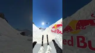 Following a RED BULL SKIER into 100Ft Jump...