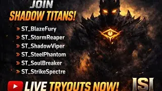 Shadow Titans Team Recruitment Live Join ST Esports Today🔥