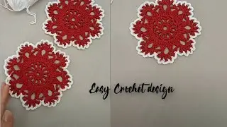 Best gift idea 👍 Red and white easy Crochet design//thalposh❤️