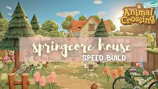 Decorating my Springcore House Exterior | Speed Build | Animal Crossing: New Horizons