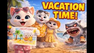 Beach Day Disaster Strikes the Animal Friends. #catstory #cat #ai #story #catvideos #cartoon #aicat