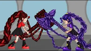 Lily love braids  vs Twin sister. Poppy playtime chapter 5. Animation Compilation 8