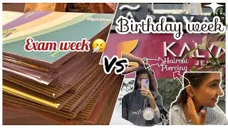 Exam week vs birthday week 🤧🤧 | piercing done ☑️ | hecticccc | examss preparation 