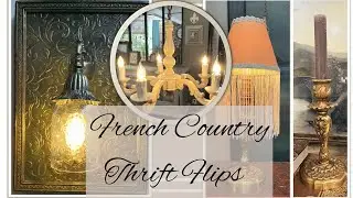 FRENCH COUNTRY THRIFT FLIPS - DIY WALL SCONCE, CHANDELIER MAKEOVER & ELEGANT LAMP TRANSFORMATIONS