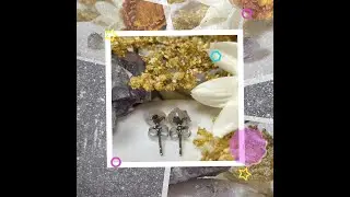 Light purple amethyst crystal stud earrings