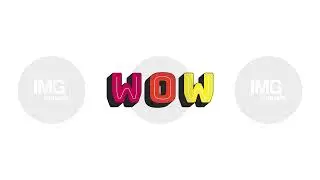 Animated slang WOW in bold typography
