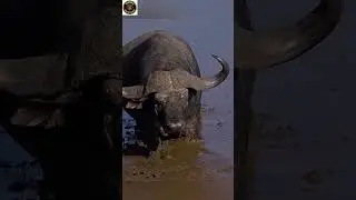 Buffalo Herd vs Predators | The Real Power of the Jungle | Buffalo Herd Power #wildlifeshorts