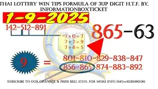 Thai Lottery Win Tips Formula Of 3UP Digit H.T.F. By, Informationboxticket