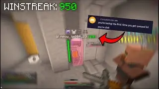 Bedwars Hacker 😈 VS 950 Winstreak 🤯 (ОТВРАТИТЕЛЬНЫЙ КЛИЕНТ)