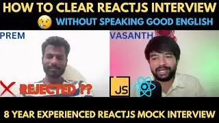 Must watch @React mock interview for Indian| can't speak good English?| Check how to clear Interviw?