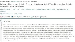 Enhanced lysosomal activity prevents infection with PrPSc and seeding of α-synuclein & tau