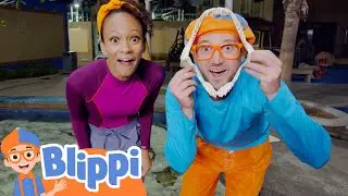 Sea Life Learning at Aquarium of The Pacific | Blippi | Kids Show | Toddler Animal Learning Cartoons