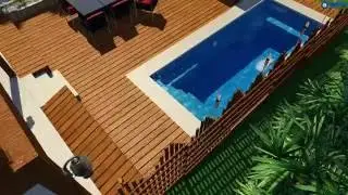 FiberClassy Pools - 3D Pool Design - The Palladium Plunge 20'