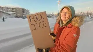 United We Stand Against Fascism protest in Fairbanks, Alaska, January 20, 2026