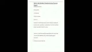 60Hr GA Broker PreLicensing Course Exam video